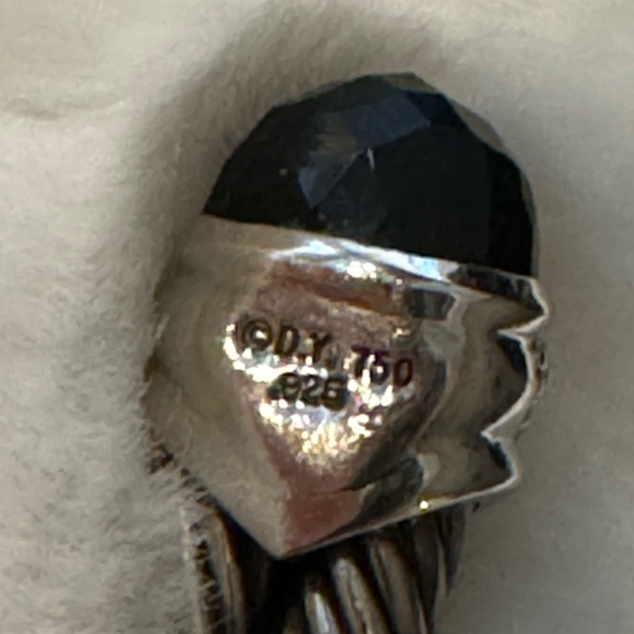 David Yurman Double Cable Cuff Black Onyx w/Diamonds - Picture 10 of 11